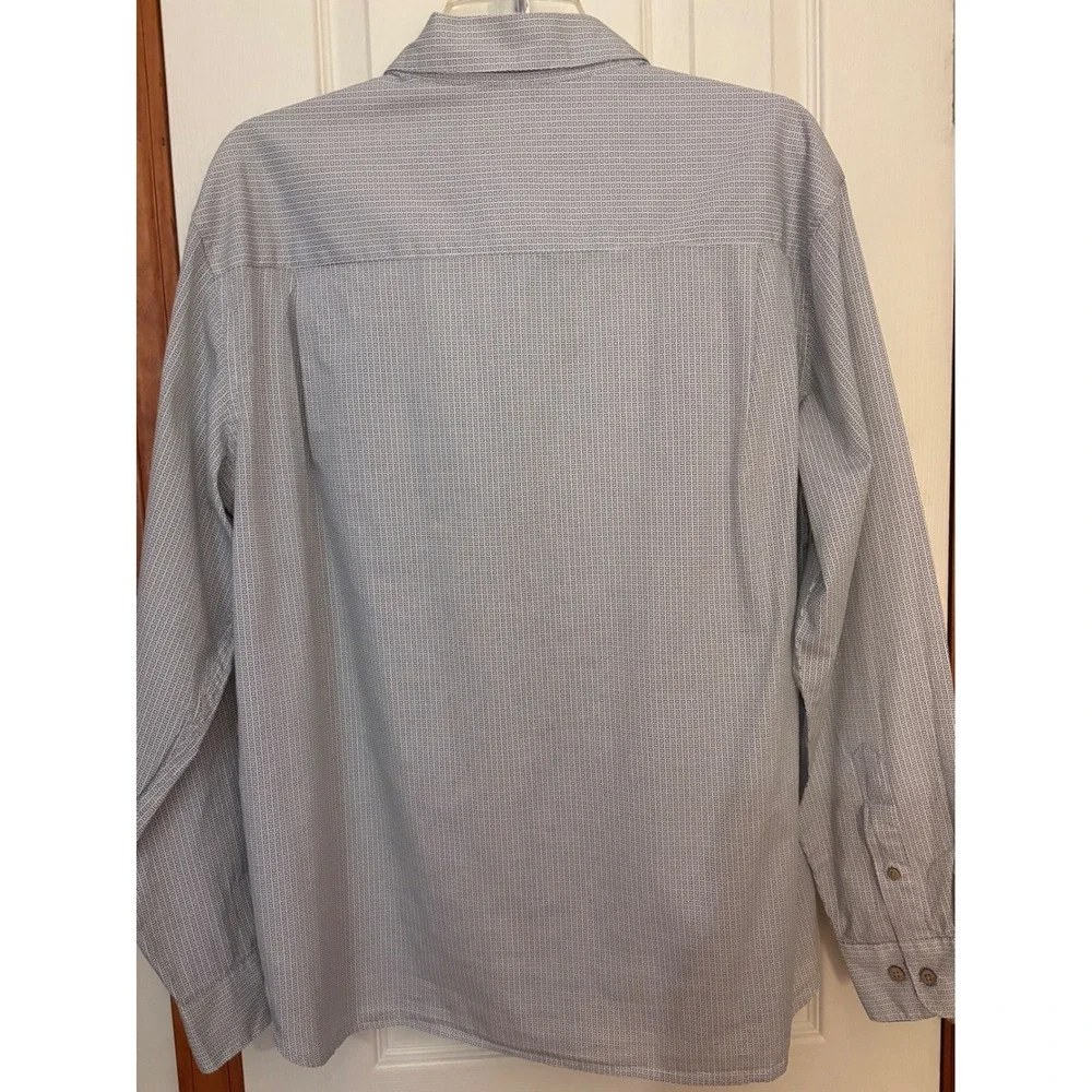 Moda Campia Moda‎ Mens Gray Button Down Shirt Long Sleeve Cotton Size L